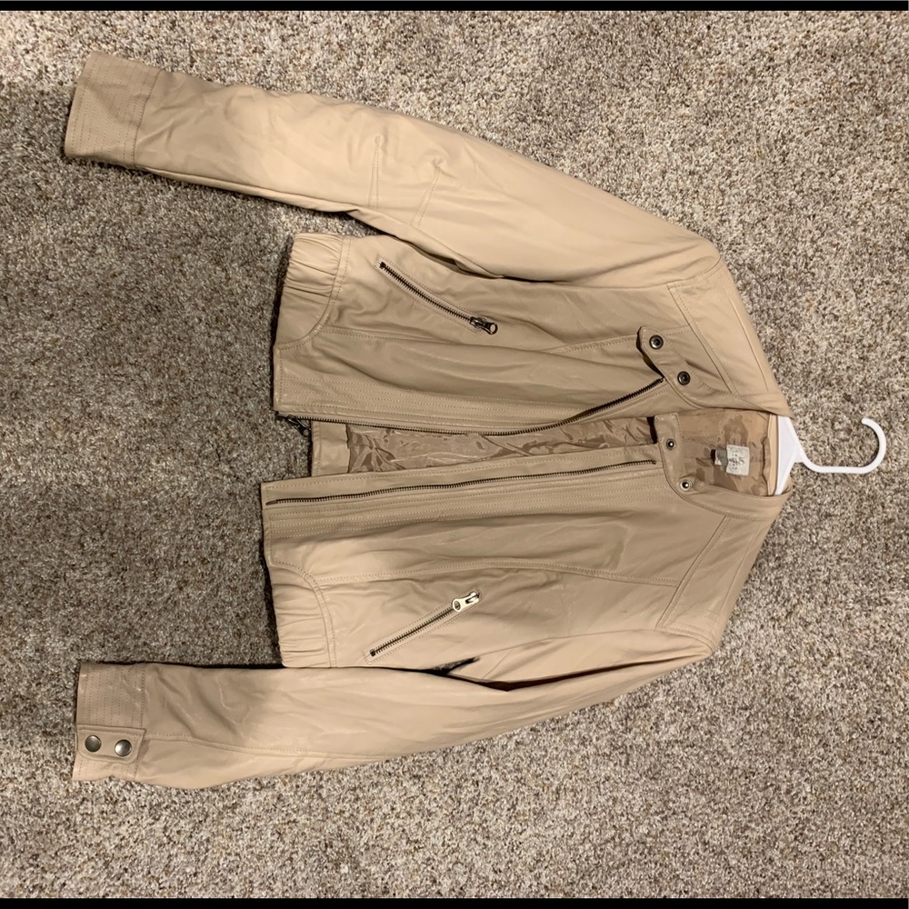 Lauren Conrad cropped leather jacket